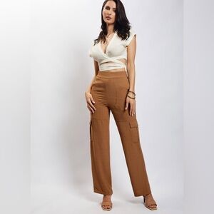 NWT Meshki Malika Straight Leg Trousers